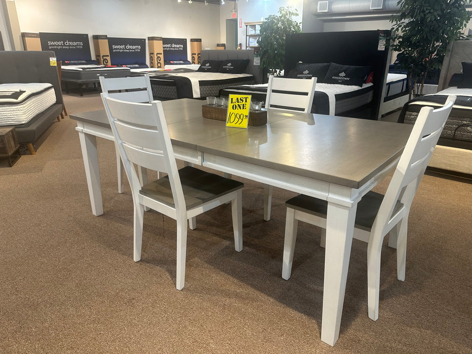 Dining Table with Extension + 4 Chairs