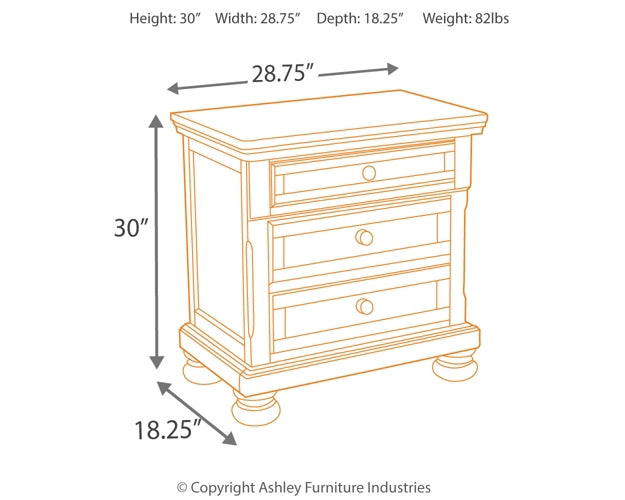 Porter  Sleigh Bed With Mirrored Dresser, Chest And Nightstand