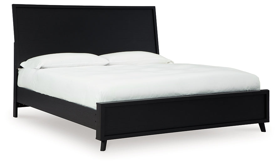 Danziar Queen Panel Bed with Mirrored Dresser, Chest and Nightstand