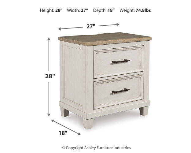 Shaybrock King Panel Bed with Mirrored Dresser and 2 Nightstands