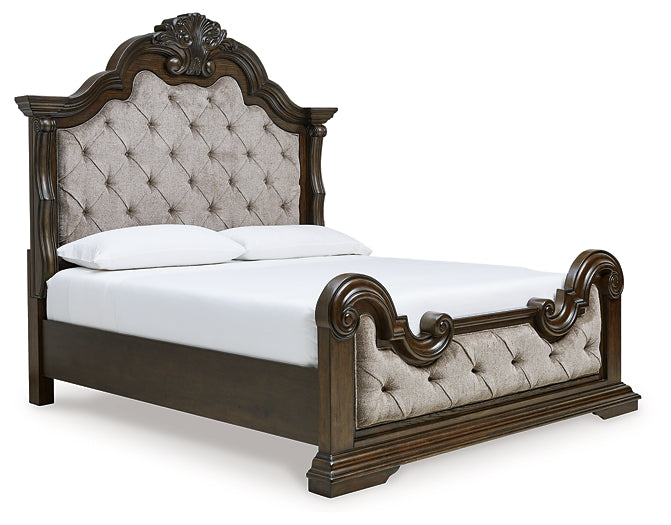 Maylee King Upholstered Bed with Dresser