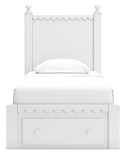 Mollviney Twin Panel Storage Bed with Dresser and Nightstand