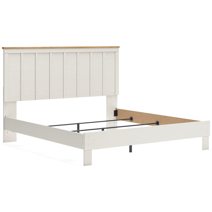 Linnocreek King Panel Bed with 2 Nightstands