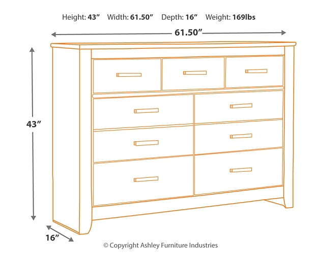 Brinxton Queen/Full Panel Headboard with Dresser (8027134820669)