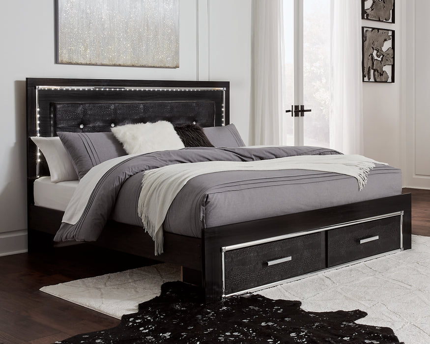 Kaydell King Panel Bed with Storage with Dresser (8027060666685)