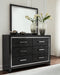 Kaydell King Panel Bed with Storage with Mirrored Dresser, Chest and 2 Nightstands (8027106836797)