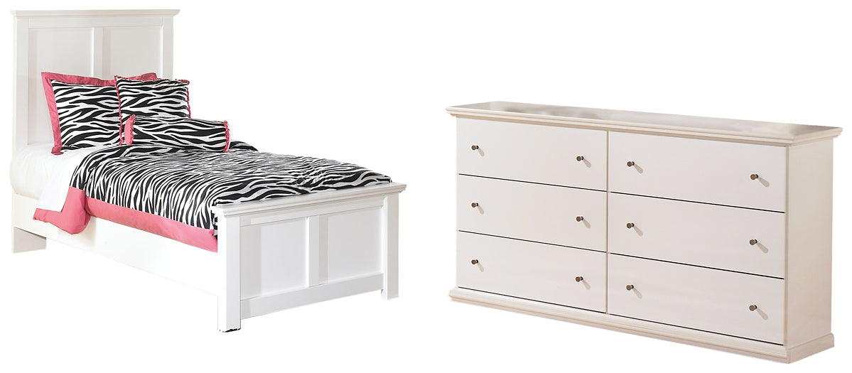 Bostwick Shoals Queen Panel Bed with Mirrored Dresser, Chest and Nightstand