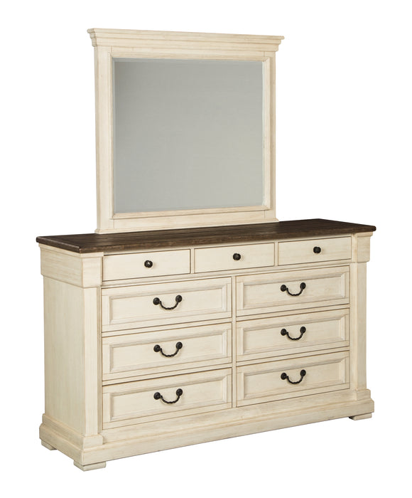 Bolanburg King Panel Bed with Mirrored Dresser, Chest and 2 Nightstands