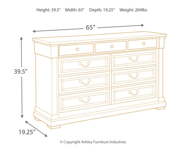 Bolanburg Queen Panel Bed with Dresser