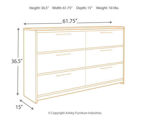 Baystorm King Panel Headboard with Dresser